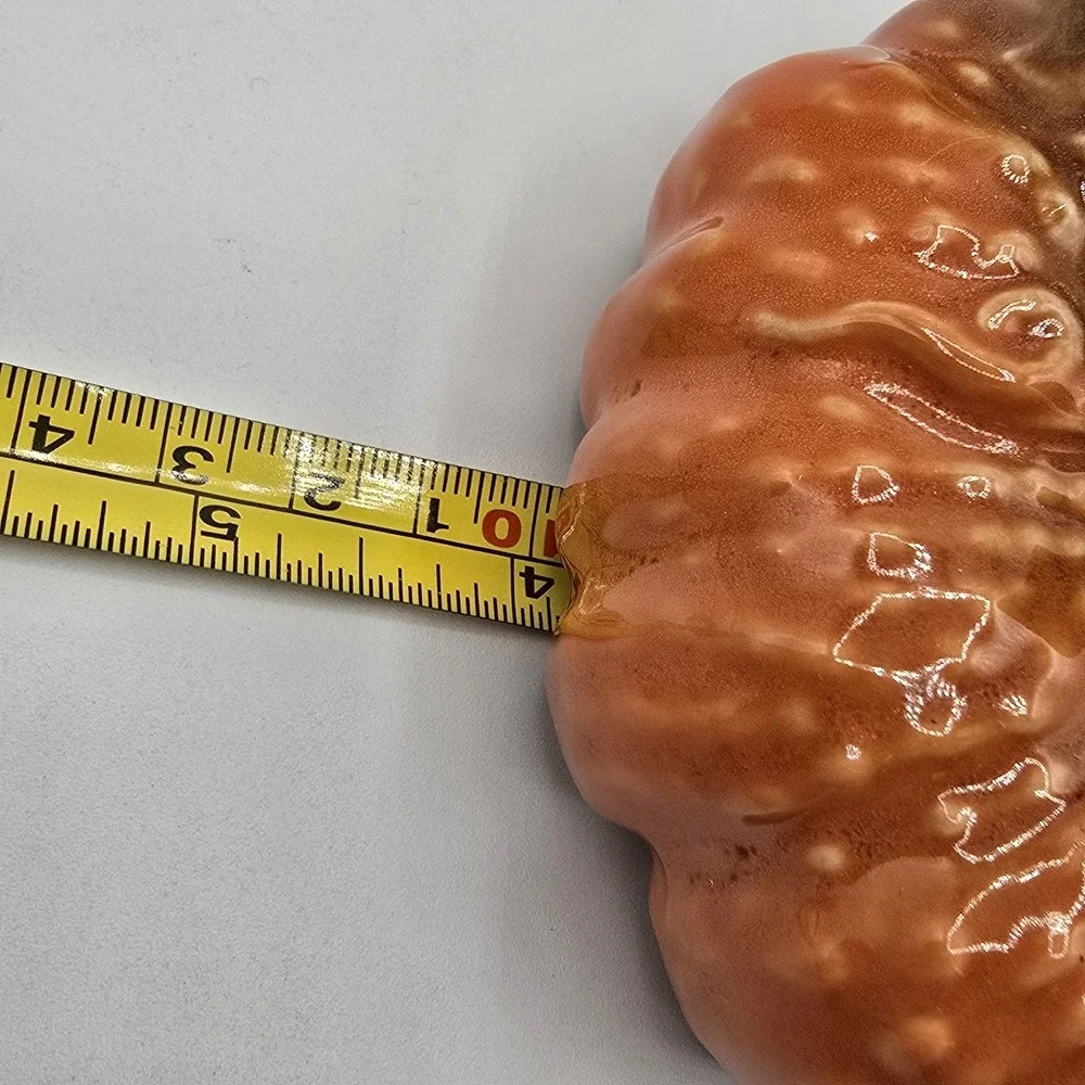 Pair‎ of Ceramic Pumpkins Fall Decor Halloween Autumn